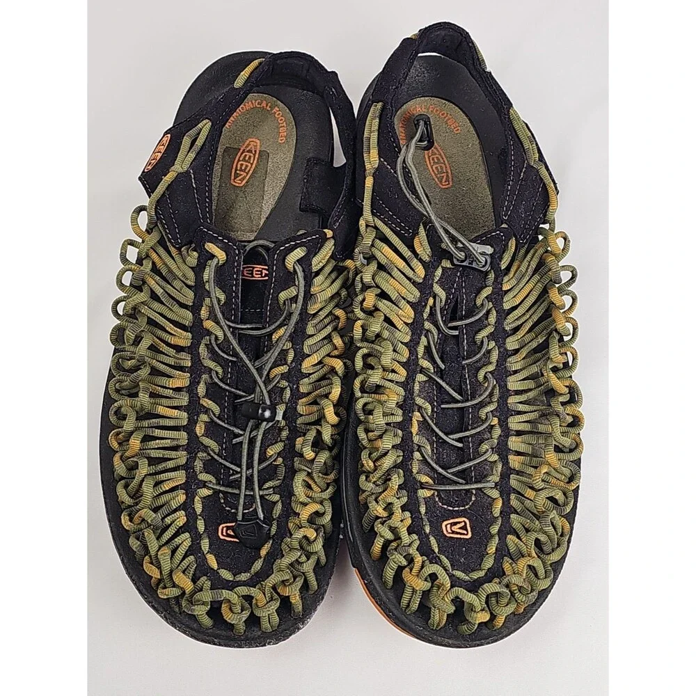 KEEN Uneek Cord Woven  1013890 Breathable Gorpcore Hiking Sandals Black Mens 13